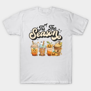 Tis The Season Pumpkin Spice Latte Halloween Fall Coffee T-Shirt